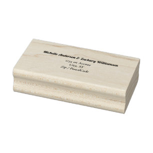 Modern Calligraphy Wedding Address Rubber Stamp