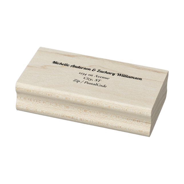 Modern Calligraphy Wedding Address Rubber Stamp (Stamp)