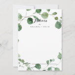 Modern Calligraphy Wedding Eucalyptus Advice Card<br><div class="desc">This modern calligraphy wedding eucalyptus advice card is perfect for a simple wedding. The design features watercolor hand-drawn elegant botanical eucalyptus branches and leaves. These cards are perfect for a wedding, bridal shower, baby shower, graduation party & more. Personalise the cards with the names of the bride and groom, parents-to-be...</div>