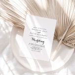 Modern Calligraphy Wedding Invitation<br><div class="desc">This modern calligraphy wedding invitation is perfect for a rustic wedding. The simple and elegant design features classic and fancy script typography in black and white.</div>