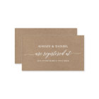 Modern Calligraphy Wedding Registry Kraft