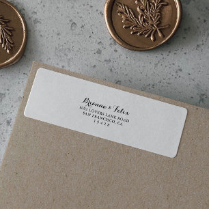 Modern Calligraphy Wedding RSVP Address Label