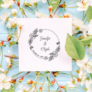 Modern Calligraphy Wedding    Rubber Stamp