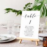 Modern Calligraphy Wedding Seating Chart Table Number<br><div class="desc">Custom-designed wedding seating chart table number cards featuring modern hand calligraphy design.</div>