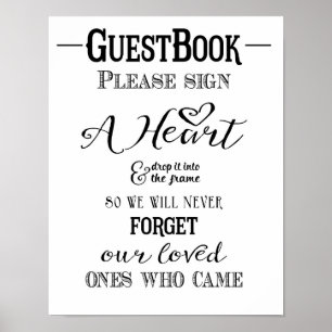 Modern Calligraphy wedding sign Guest book print