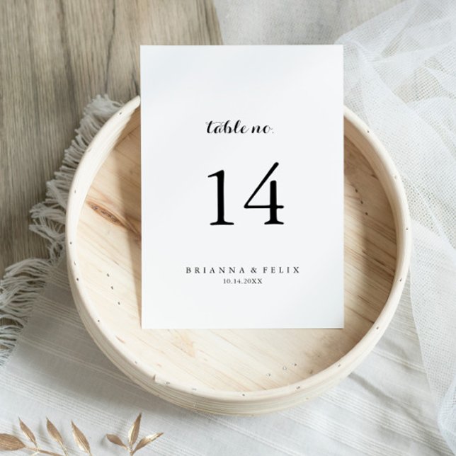 Modern Calligraphy Wedding Table Number (Creator Uploaded)