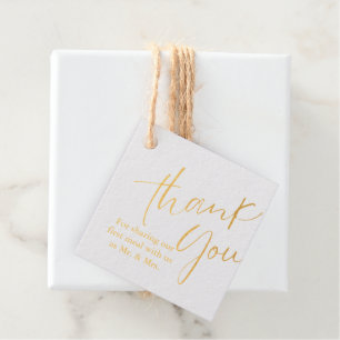 Modern calligraphy Wedding Thank you Bridal Shower Favour Tags