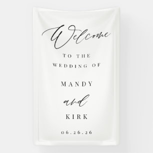 Modern Calligraphy Wedding Welcome Sign