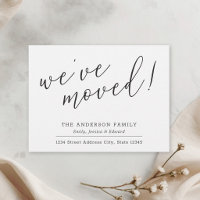 Modern Calligraphy We've Moved Moving Announcement