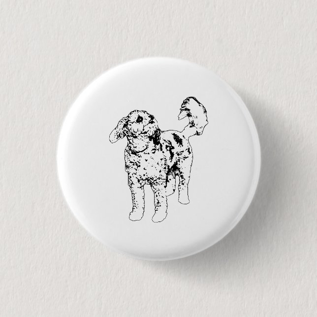 Modern Calm Contour 3 Cm Round Badge (Front)