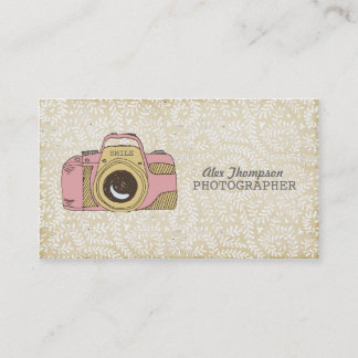 Modern Camera Design Photographer Business Cards