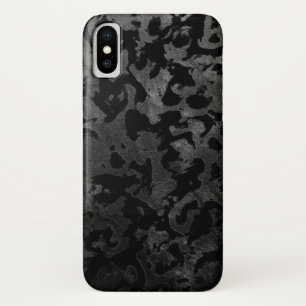 Modern Camo -Black and Dark Grey- camouflage iPhone X Case