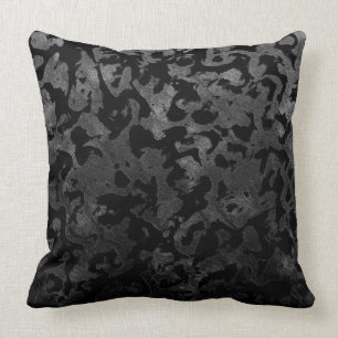 Modern Camo -Black and Dark Grey- camouflage Cushion