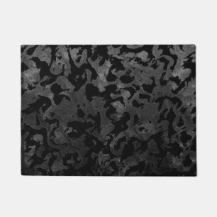 Modern Camo -Black and Dark Grey- camouflage Doormat