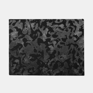 Modern Camo -Black and Dark Grey- camouflage Doormat