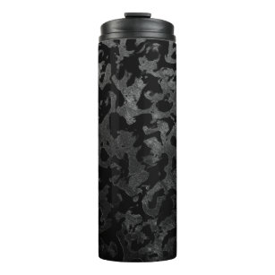 Modern Camo -Black and Dark Grey- camouflage Thermal Tumbler