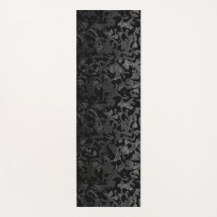 Modern Camo -Black and Dark Grey- camouflage Yoga Mat