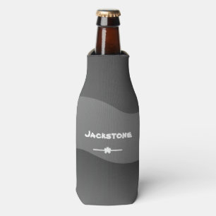Modern Camo Design Custom Name Cool Beer Bottle Cooler