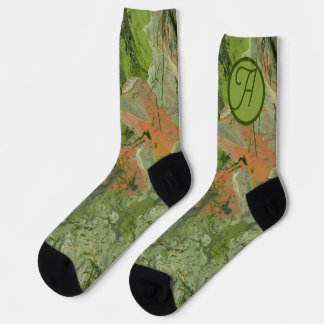 Modern Camouflage Design Add your Initial Socks
