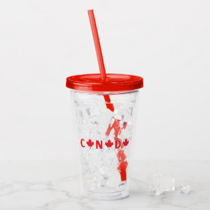 Modern canada canadian country Flag Souvenir Acrylic Tumbler