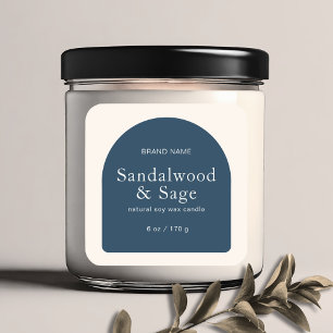 Modern candle boho minimalist product packaging  square sticker