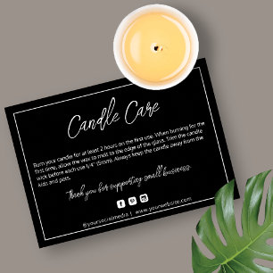 Modern Candle Care Card