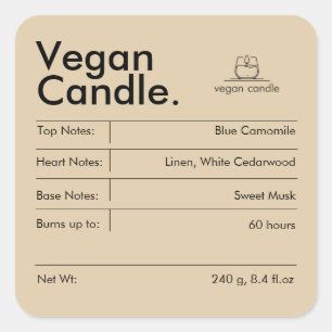 Modern Candle Label