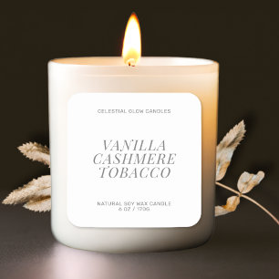 Modern candle label minimal product sticker