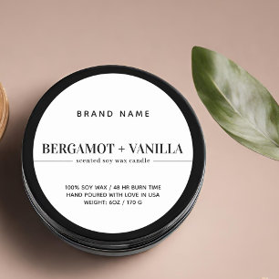 Modern candle label packaging template