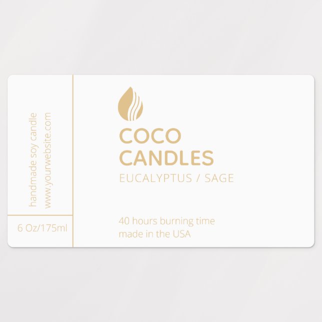 Modern Candle Logo Label   (Design 1)