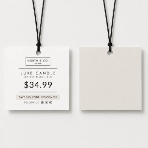 Modern Candle Price Hang Tag