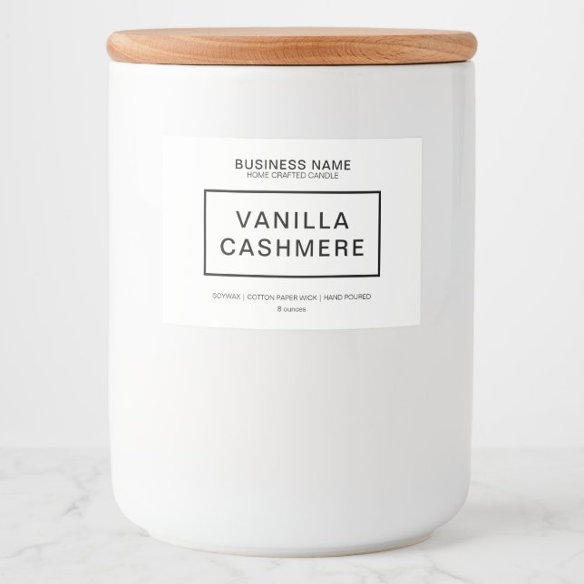 Modern Candle Product Label (Front)