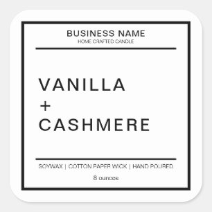 Modern Candle Product Label