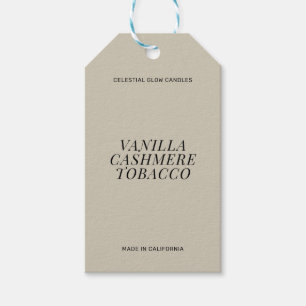 Modern candle simple branding gift tag