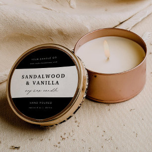 Modern Candle Tin Branding Label Product Sticker
