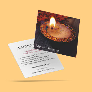 Modern Candle Warning Instructions Safety Card