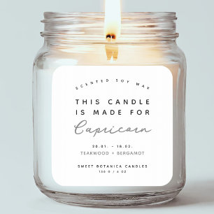 Modern candle zodiac label