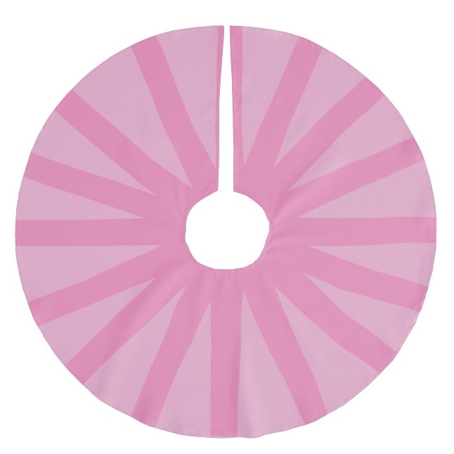 Modern Candy Pink Christmas Tree Skirt (Front)