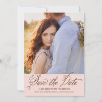 Modern Caption EDITABLE COLOR Save The Date Card