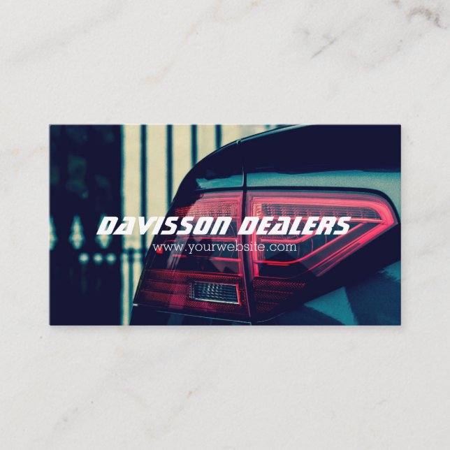 Modern Car Dealership Auto Business Card (Front)