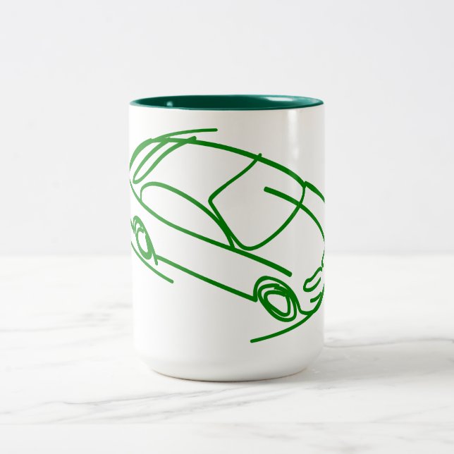 Modern Car Sketch Coffee Mug (Center)