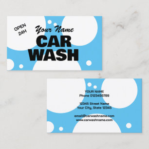 Modern car wash business card template