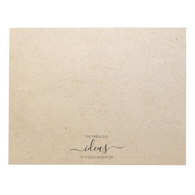 Modern cardboard ideas name paper pad (Front)