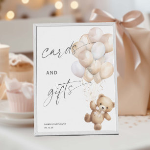 Modern Cards and Gifts Bearly wait Gender Neutral Poster