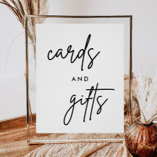 Modern Cards and Gifts Wedding Reception Table Ped Poster