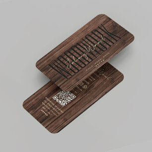 Modern Carpentry Professional Woodwork Brown Wood  Business Card