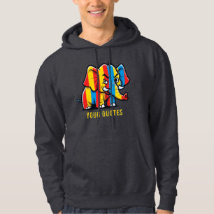 Modern Cartoon Elephant Pop Art Hoodie