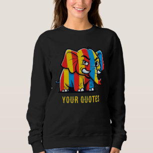 Modern Cartoon Elephant Pop Art Sweatshirt