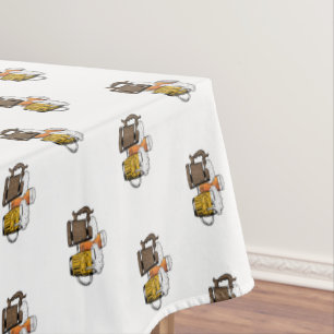 Modern Cartoon Three Cheers Beers Tablecloth