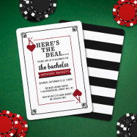 Modern Casino Night Bachelor Party Invitation